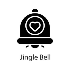 Fototapeta premium Jingle Bell vector Solid Icon Design illustration on White background. EPS 10 File 