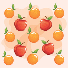 oranges and apples pattern