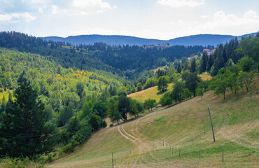 Fototapeta na wymiar Zlatar mountain in southwestern Serbia