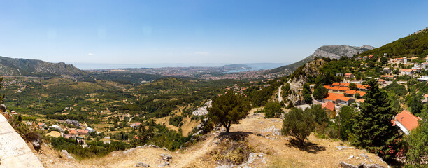 Panorama of Split from the Klis Fortress - Croatia