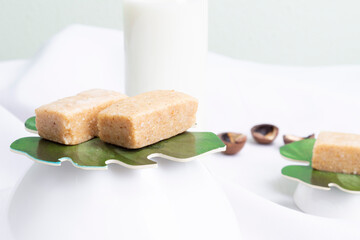 cookies bars on light background from 