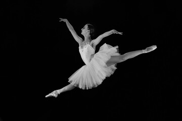 Ballet dancer in a dance jump