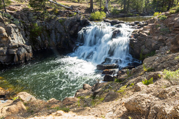 waterfall in the mountains