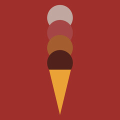 Isolated ice pop cartoon illustration, vector