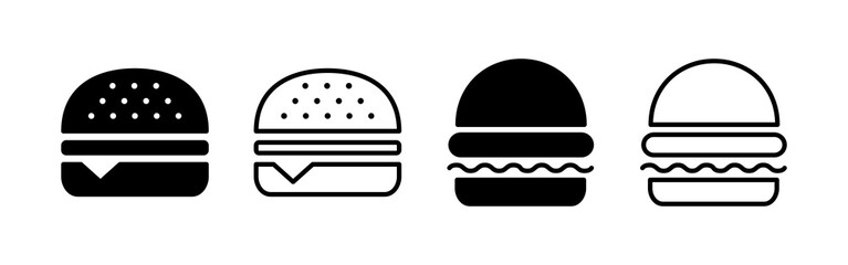 Burger icon vector. burger sign and symbol. hamburger