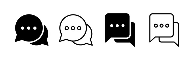 Chat icon vector. speech bubble sign and symbol. comment icon. message