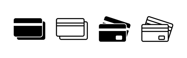 Fototapeta na wymiar Credit card icon vector. Credit card payment sign and symbol