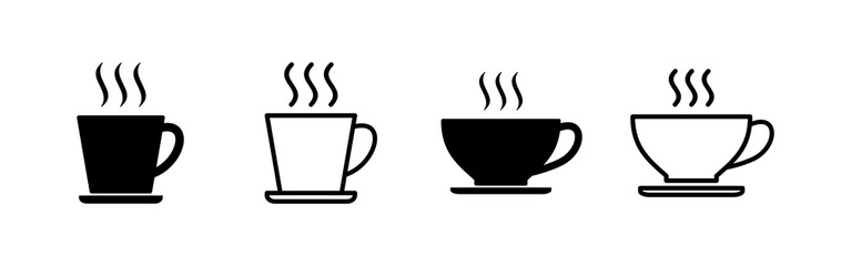 coffee cup icon vector. cup a coffee sign and symbol