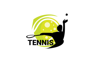 Tennis sport vector line icon. sportman, equipment sign. sport pictogram illustration.