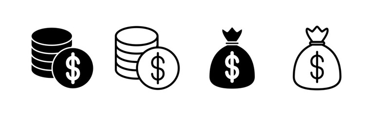 Money icon vector. Money sign and symbol