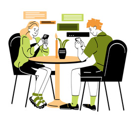 Chatting online concept