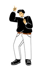 Confident person concept