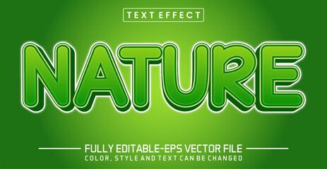 Editable text effect - Nature theme style.