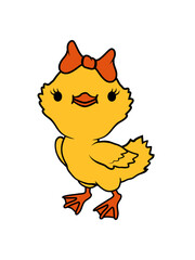 Chick Schleife weiblich Mädchen 