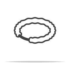 Hair tie icon transparent vector isolated