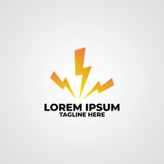 lightning logo design vector isolated