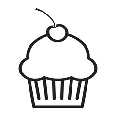cup cake icon vector design template
