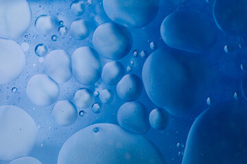 oil drops floating on water