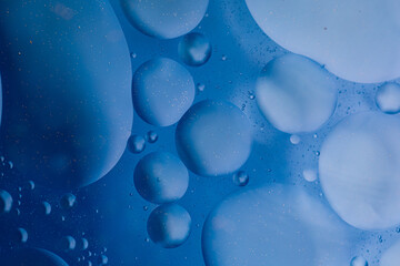 oil drops floating on water