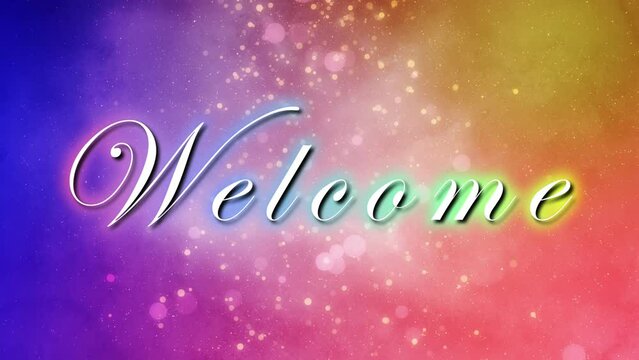 Welcome, 4k video with seamless motion background