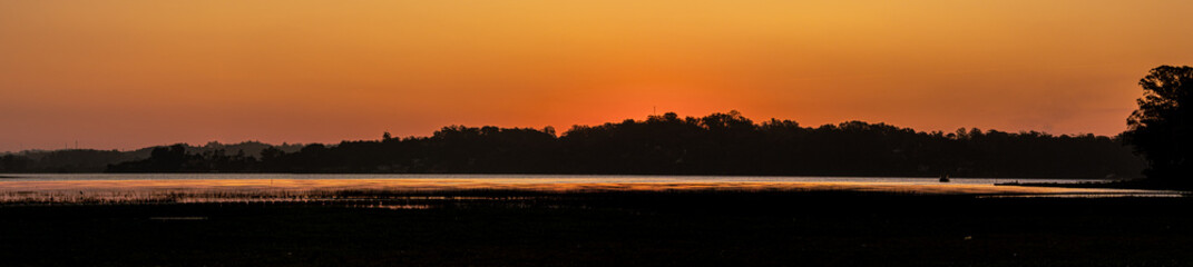 Sunset por do sol represa final de tarde
