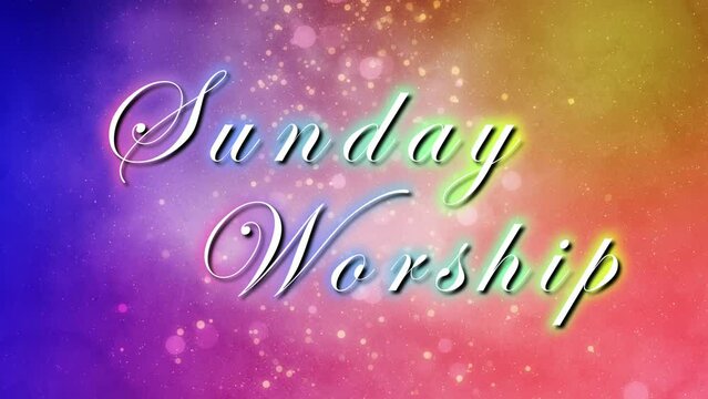 Sunday worship 4k video specially design to use at church, with a beautiful seamless background