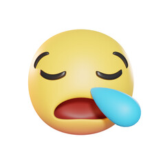 Sleepy Face Emoji 3D Illustration