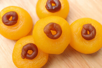 Traditional Thai dessert. Thai yellow dessert 