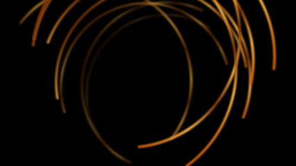 Golden smooth round lines abstract geometric background
