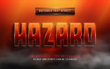 hazard editable text effect