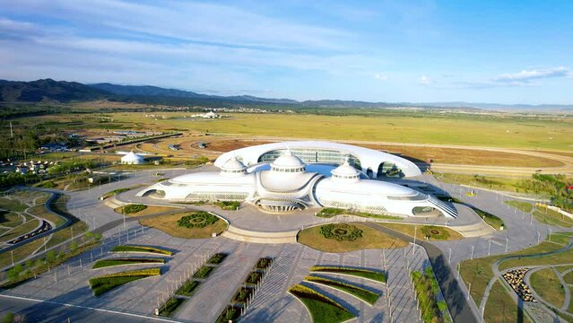 Aerial photography of Daqing venue in Hohhot, Inner Mongolia