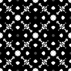 Black, white and grey pattern. Three colors seamless batik style ready to print