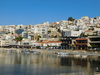 July 2022, Piraeus, Greece. View of the Mikrolimano or small port