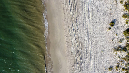 seashore filming from a drone view from above, Ukraine, Odessa