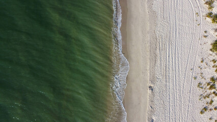 seashore filming from a drone view from above, Ukraine, Odessa