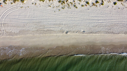 seashore filming from a drone view from above, Ukraine, Odessa