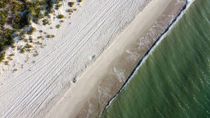 seashore filming from a drone view from above, Ukraine, Odessa