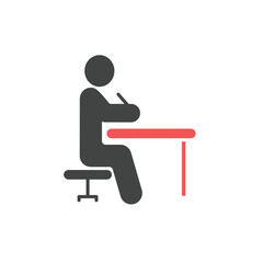 Writer At The Work icons  symbol vector elements for infographic web