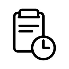 Clipboard Pending Icon Vector Symbol Design Illustration