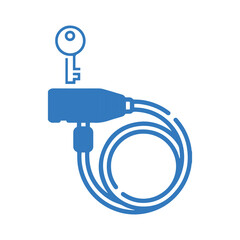 Bicycle components or lock icon