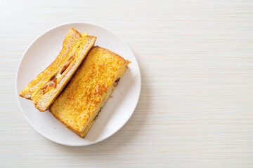 French toast ham bacon cheese sandwich