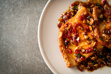 Fried Snapper Belly with Spicy Garlic Soy Sauce