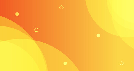 Geometric abstract shape on yellow-orange gradient overlay background. Vector.