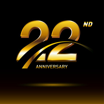 22 years golden anniversary logo celebration