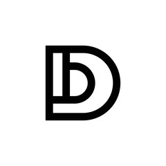 modern monogram letter D logo design