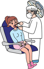 歯医者に治療を受ける女性
