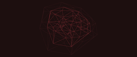 Abstract diamond shape line art with soft shadow background design concept, ruby shape, perfect for graphical resources, business template, presentation template, background, banner
