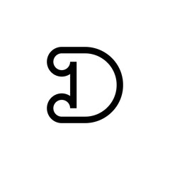 modern monogram letter D logo design