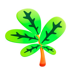 3d illustration Leaf