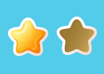 yellow star for ui cartoon style